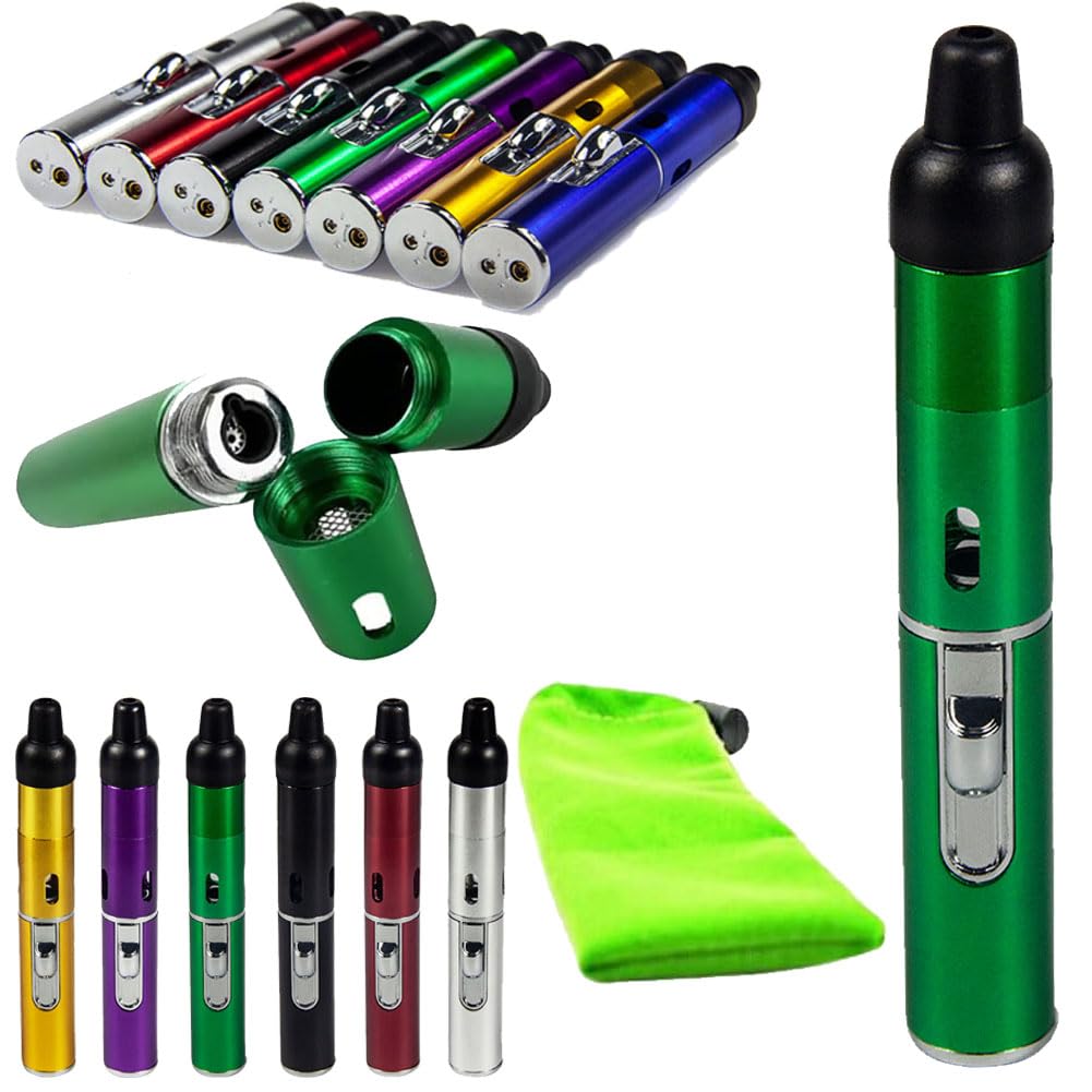 Beast-Fox Pipe Lighter Combo, Portable Slim Torch Ligters Butane Refillable, Multipurpose Handheld Lighters Metal Tube for Outdoor Camping Hiking (Purple)