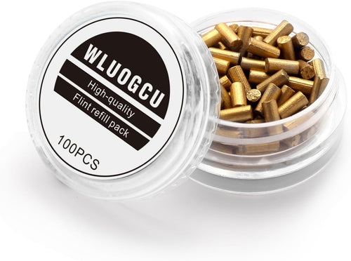 100Pcs Lighter Flints Refills, Premium Replaceable Flint Pen Cartridges, Compatible for Zippo & Clipper Lighters, Fast Ignition, Long-Lasting & Durable WLUOGCU