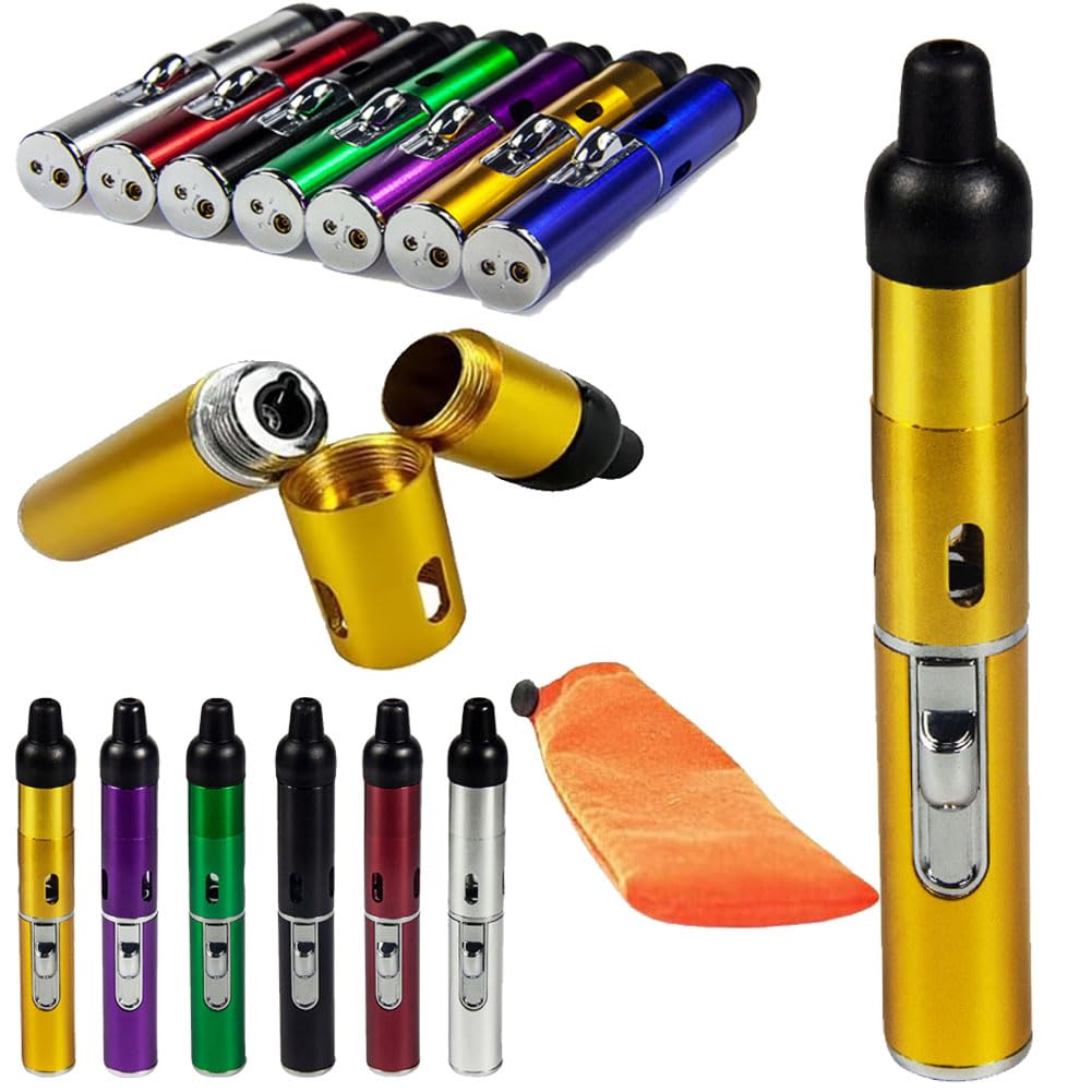 Beast-Fox Pipe Lighter Combo, Portable Slim Torch Ligters Butane Refillable, Multipurpose Handheld Lighters Metal Tube for Outdoor Camping Hiking (Green)