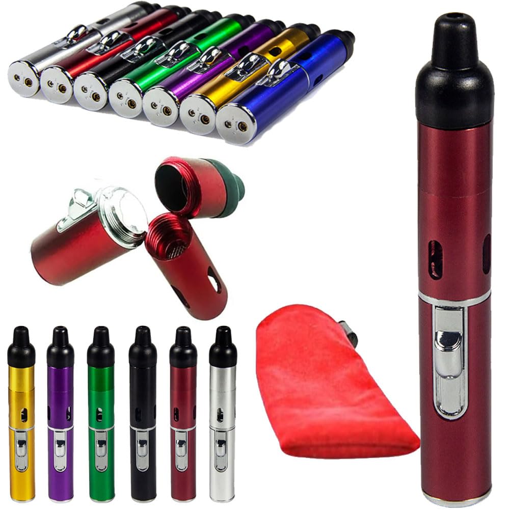 Beast-Fox Pipe Lighter Combo, Portable Slim Torch Ligters Butane Refillable, Multipurpose Handheld Lighters Metal Tube for Outdoor Camping Hiking (Purple)